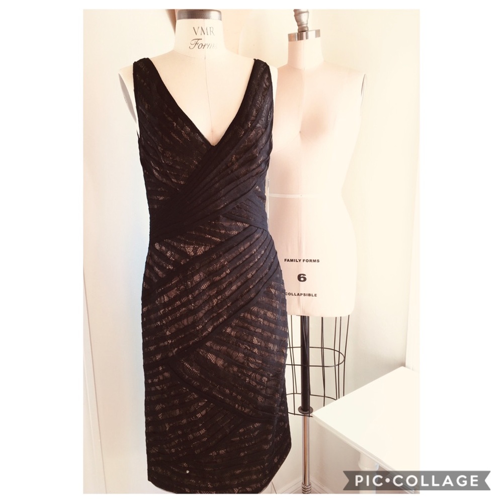 🌟Monique Lhuillier V-Neck Cocktail Dress Size 8